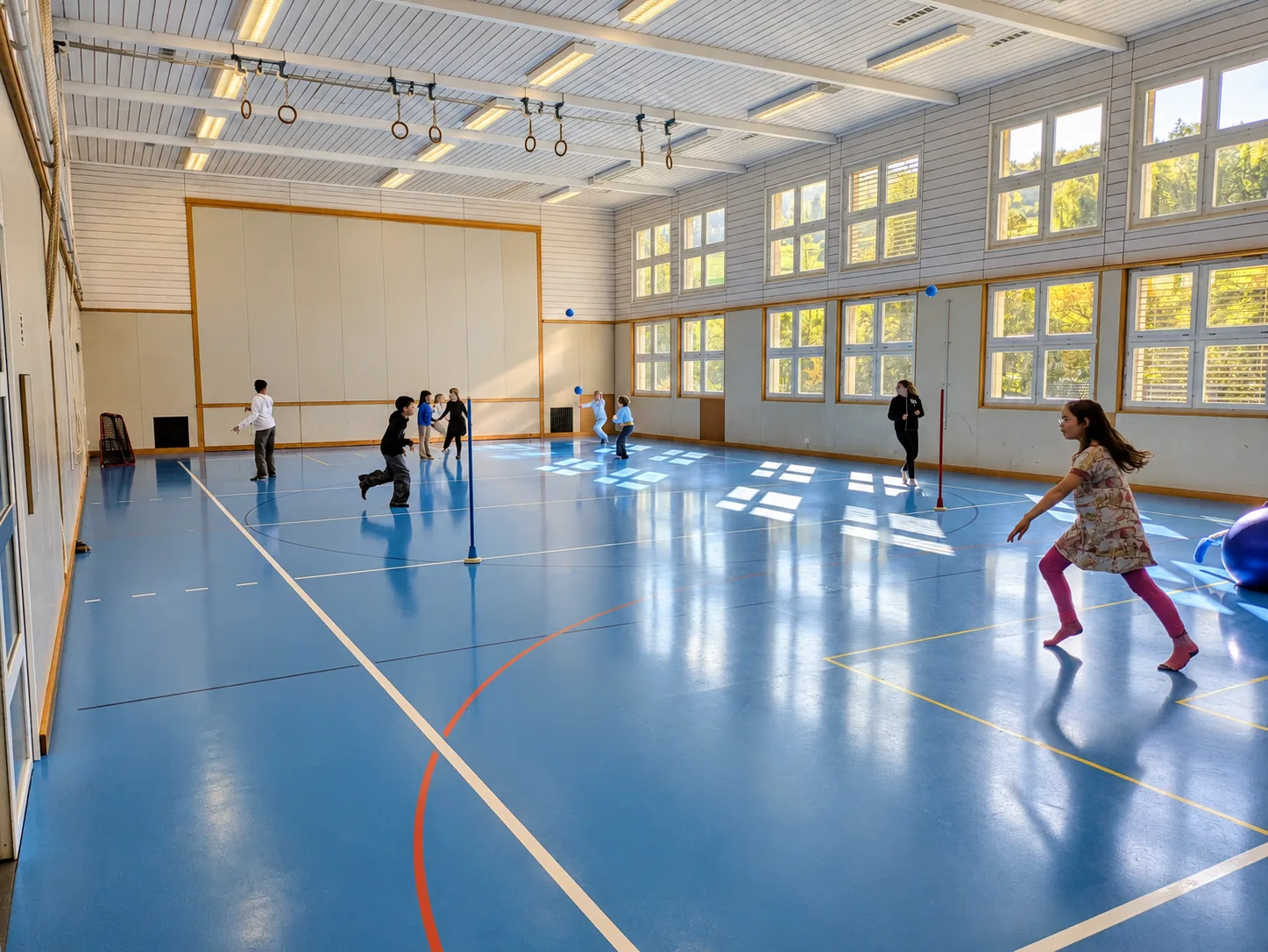 Kinder backen gemeinsam in der Schulküche